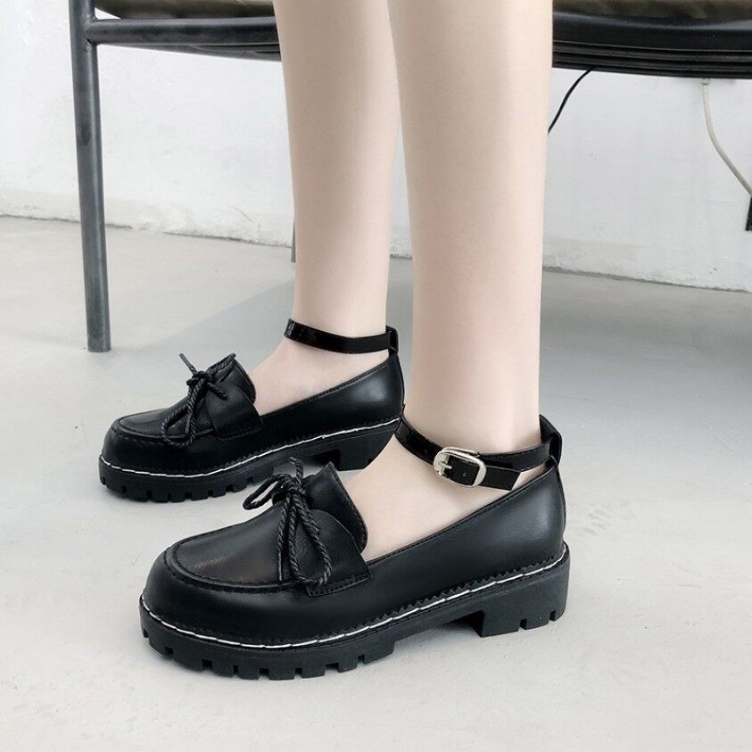 Giày Nữ Mềm Lolita Lolita Lolita Đế Thấp Jk Đồng Phục Giày Da Nhỏ Đầu Tròn Lo Girl Lolita giá rẻ