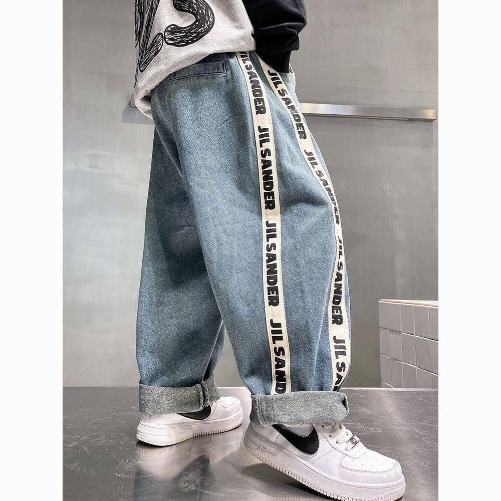 Jeans for Boys Fashion Korean Style Baggy loose casual Jeans Middle and Older Children Pants Student