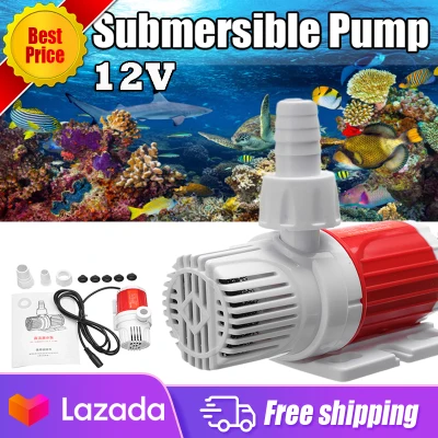 【Flash Deal】12V 1100L/H Max Flow Submersible Pump 5M Max Lift Solar Water Pump Small Size For Fish Tank Aquarium