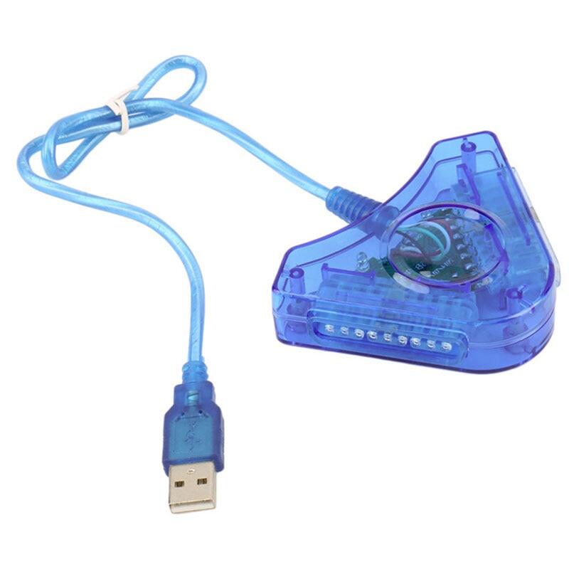 Narsta Tay Cầm Chơi Game PS2 Sang PC Cho Playstation Bộ Chuyển Đổi USB Bộ Điều Khiển USB Kép Cáp Máy Chơi Game PS2 Hấp Dẫn Tay Cầm Điều Khiển USB Máy Tính