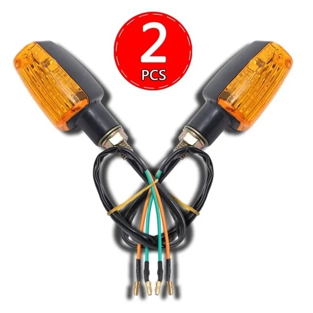 2PCS Motorcycle Turn Light 12V Waterproof Signal Lamp Flasher Amber Flashing Light Moto Indicator Lamp Accessories