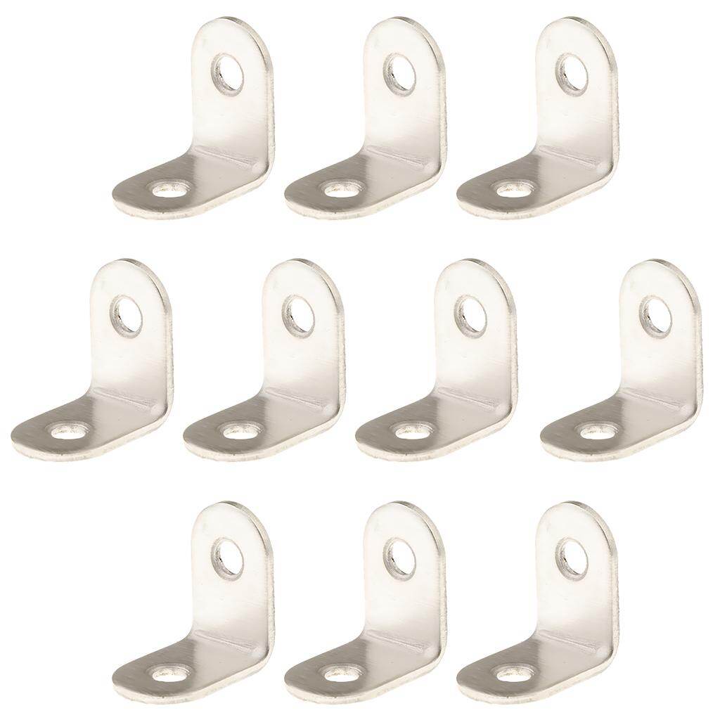 Loviver Steel Heavy Duty L Corner Brace Joint Angle Bracket, Shelf Bracket Wall Hanging Angle Bracket, Pack of 10