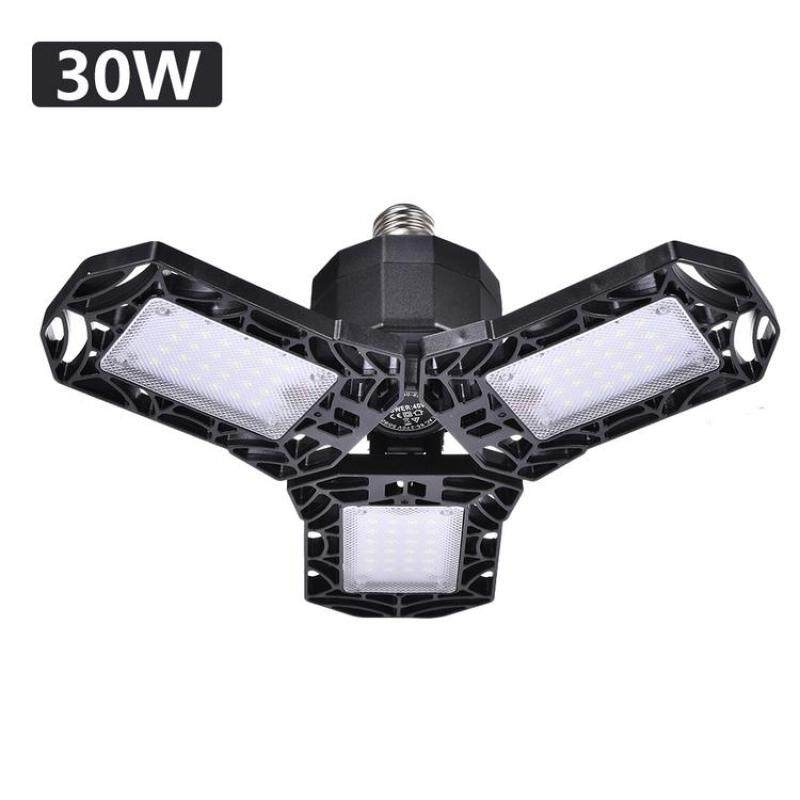 60W/6000LM LED Nhà Để Xe Ánh Sáng Biến Dạng Ba Lưỡi Có Thể Gập Lại Đèn Chống Thấm Nước Cho Phòng Tập Thể Dục Giai Đoạn Kho 110V 220V E27 E26