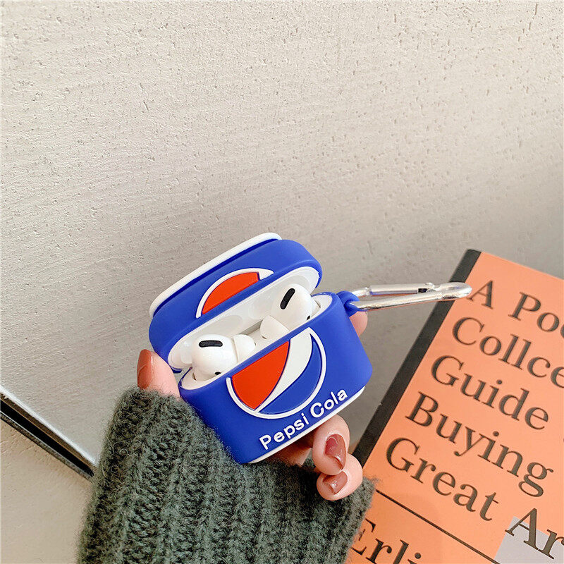 Creative Blue/Red Cola Bottle for New AirPods Pro 2 (2022)  Protective Cover Personalized Bluetooth Headset Shell for AirPods 3 Pro 1 2 Generation
