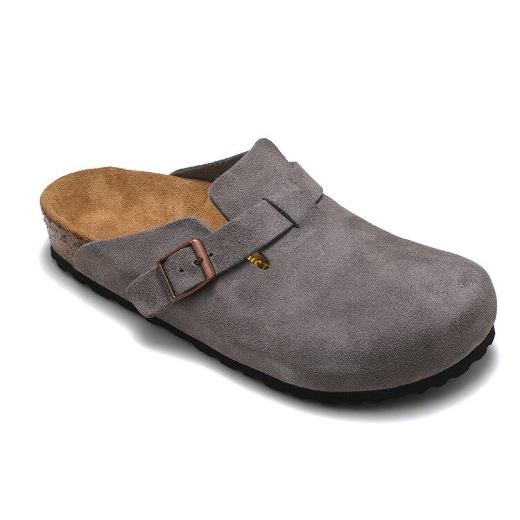 gray birkenstocks