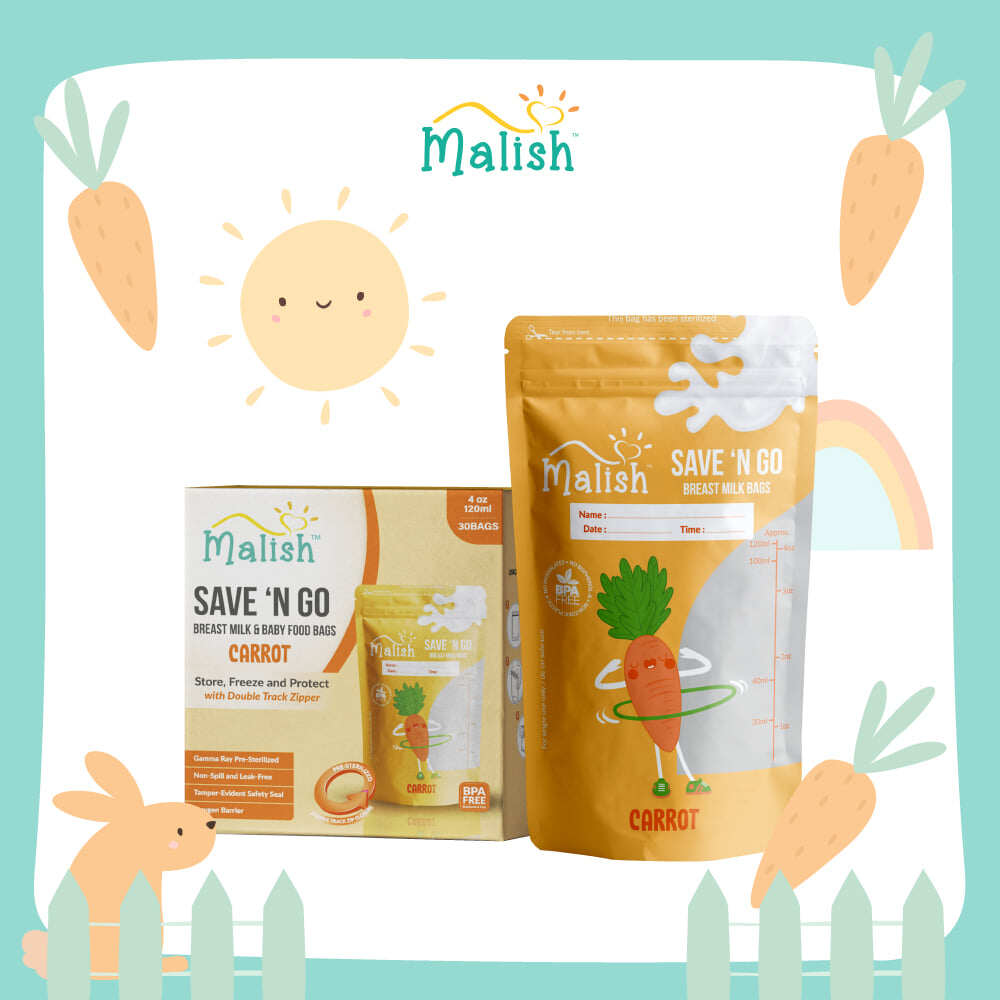 Malish Save N Go Breast Milk Storage Bags 28bags to Store