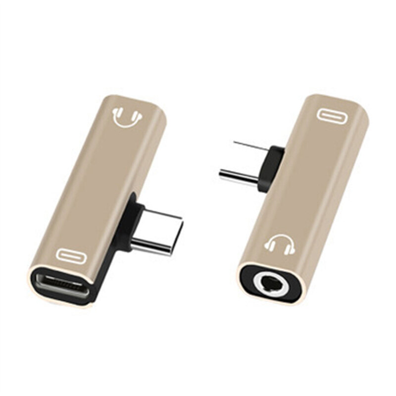 2 in 1 Type C To 3.5mm Jack Earphone Charging Cable Audio Converter for Samsung Xiaomi Huawei Tablet Type C to 3.5mm OTG Adapter