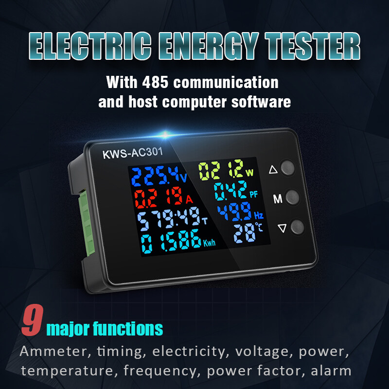 2022 NEW Digital Electric energy tester Voltmeter Ammeter AC 50300V