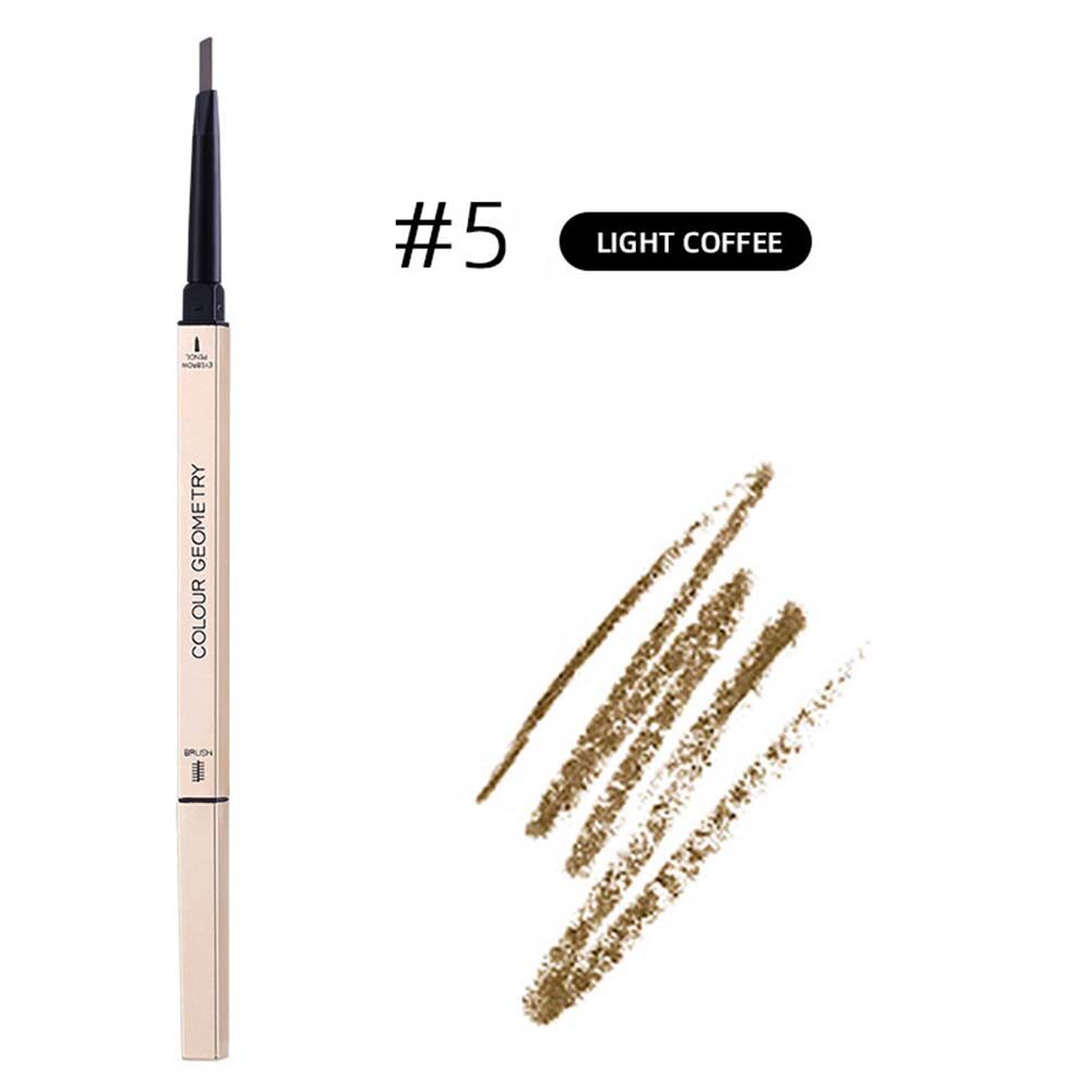 Color Geometric Small Gold Bar Double-ended Ultra-fine Eyebrow Pencil Is Naturally Durable and Not Easy To Color