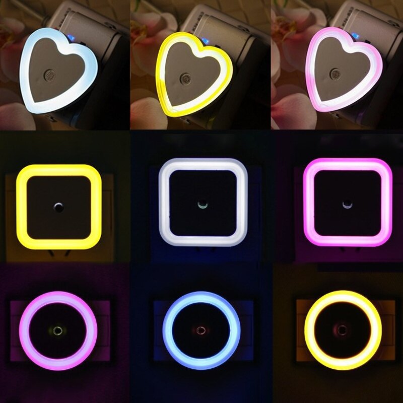 HOME MI LED Night AutoSmart Sleeping Light Sensor Light AUTO ON/OFF, High Quality wireless LED Night Mini Light, Bedside Lamp Bedroom Nightlight Smart Lighting Wall light for Bathroom Stair Bedroom 220V 0.5W