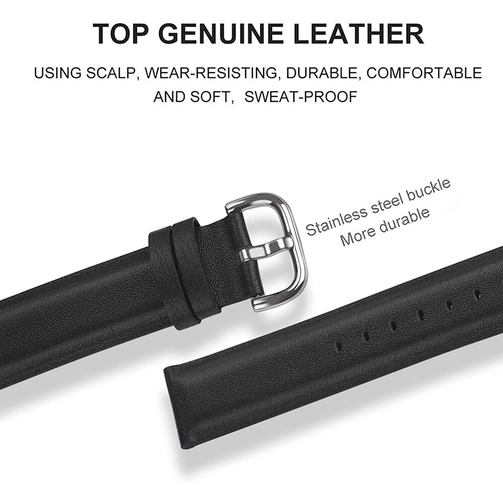 For Fitbit Sense/Sense 2/Versa 3/Versa 4 Leather Straps, Soft Genuine Leather Watch Bands Compatible for Fitbit Sense/Versa 3 Smartwatch Bands