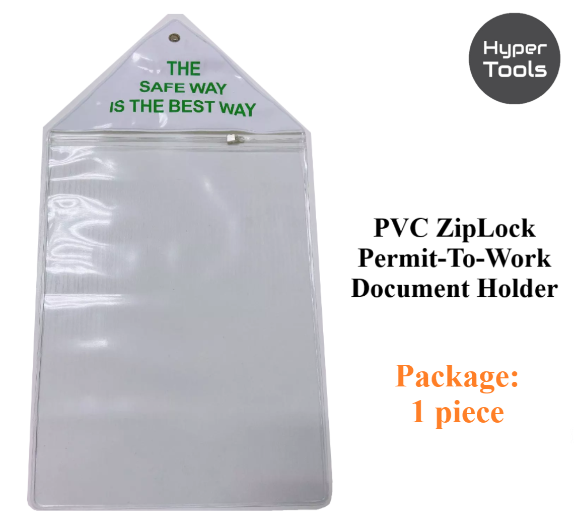 Pvc Ziplock Waterproof Permit To Work Document Holder Sell By Piece Pack Pcs Carton