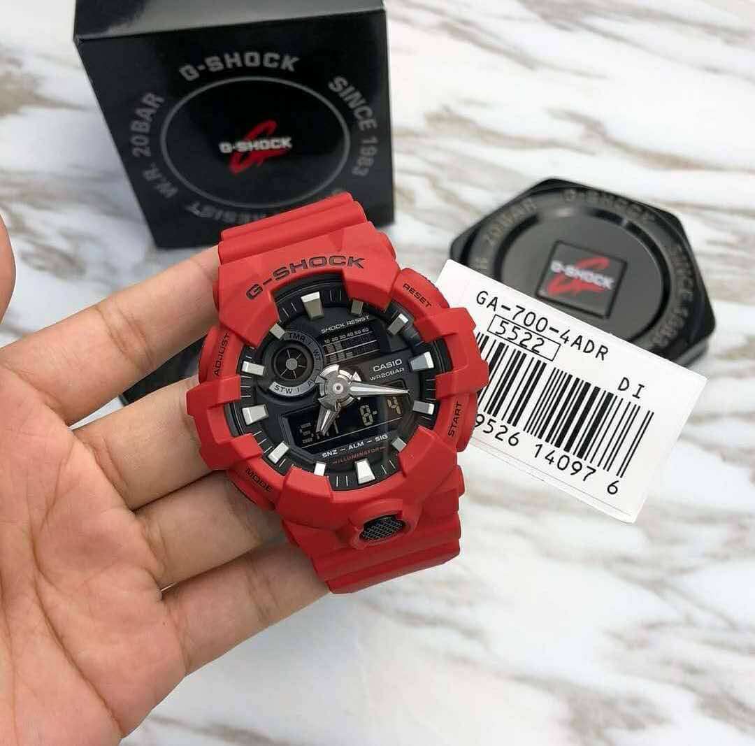 CASIO Casio G SHOCK red GA 700 4A sports waterproof big dial red