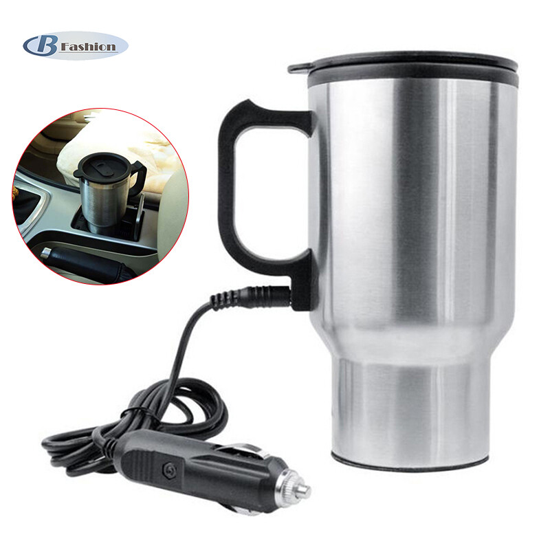 B-F 450ml Car Kettle Electric Water Kettle Portable Stainless Steel Cup Thermoses
