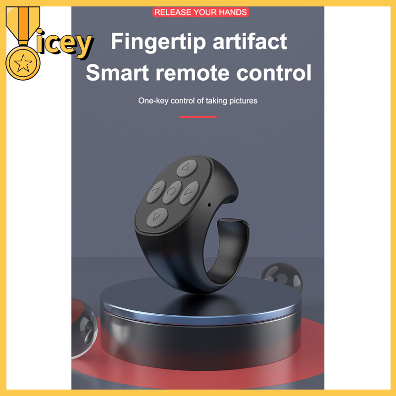 Tik Tok Ring Remote Control Portable Bluetooth Compatible Phone Selfie Timer Page Turner Controller Play Phone Artifact