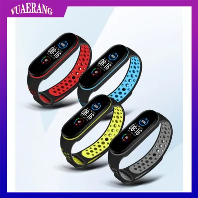 VUAERANG New Wrist Strap for Xiaomi Mi Band 3 4 Bracelet Replacement Watch Band Smart Watch Accessory Two-color Round Breathable Wristband