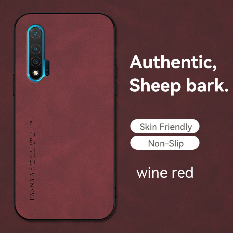 For Huawei Nova6 Case Luxury Leather Texture Shockproof Phone Cover Huawei Nova6SE TPU Soft Casing
