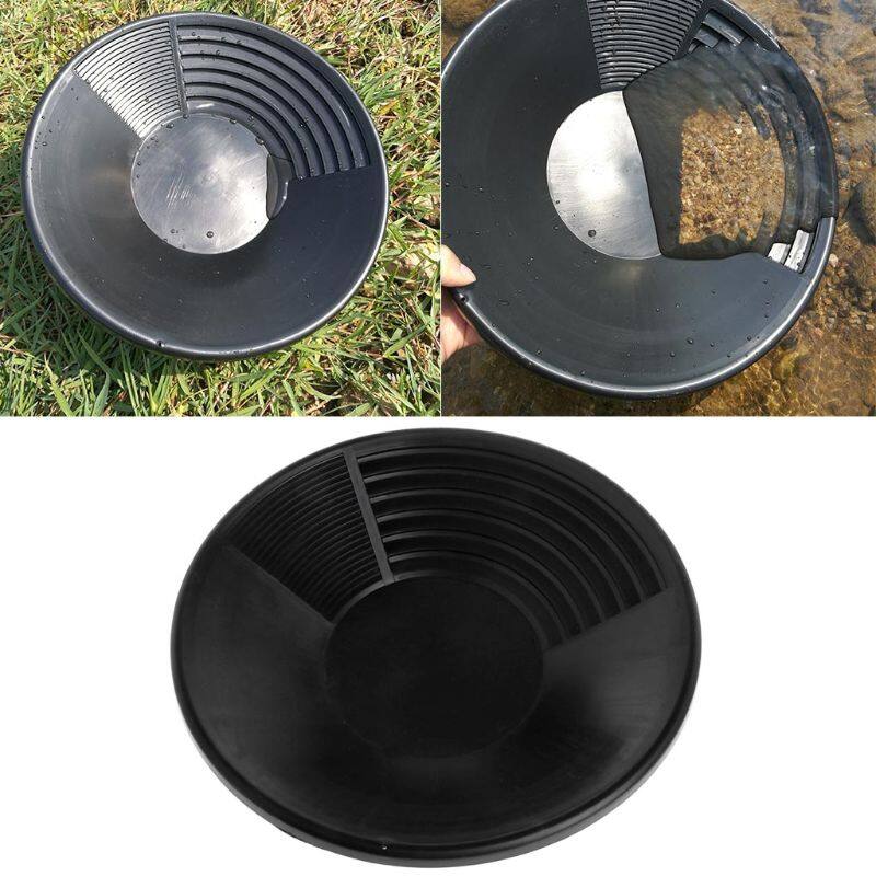 Plastic Gold Basin Nugget Mining Pan Dual Riffle Dredging Prospecting River Tool
