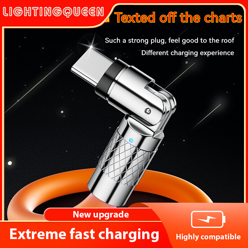540 ° Rotating Fast Charging Data Cable 100W Hand Game Machine Guest Charging Cable for Huawei 88W6A Super Fast Charging