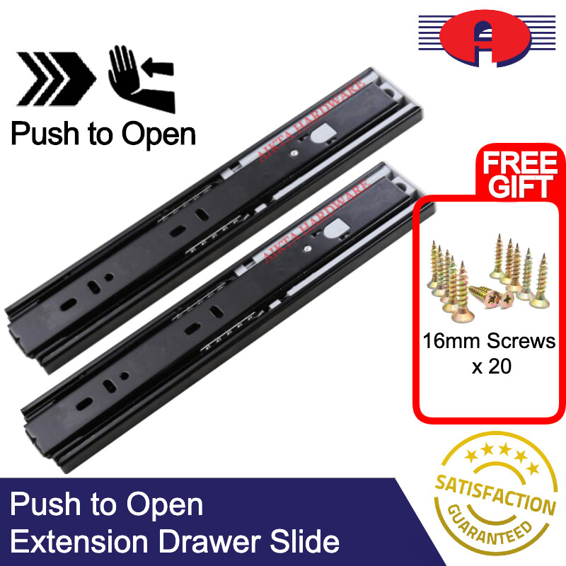 [FREE SCREW] PUSH TO OPEN EXTENSION DRAWER SLIDE PUSH AND OPEN PUSH