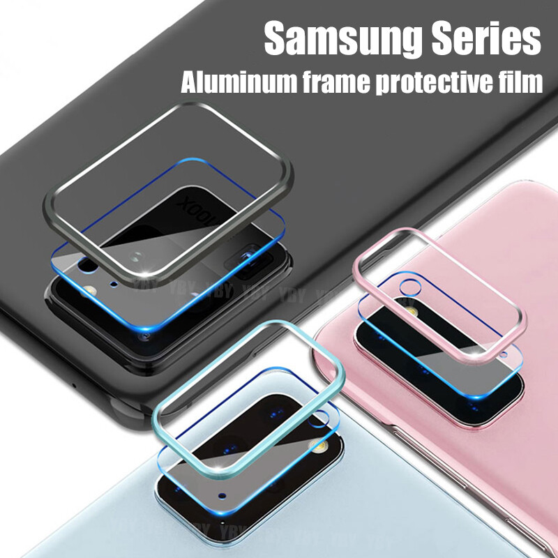 Camera Samsung Galaxy Note 20 Ultra S20 Plus Ultra Aluminum alloy ring and Tempered Glass Back Lens Protector Film