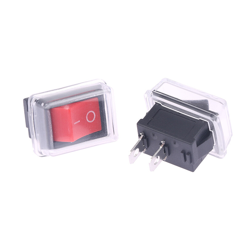 Amazing Boxe 5Pcs Push Button Mini Switch 2Pin On/Off Rocker Switch with waterproof cover