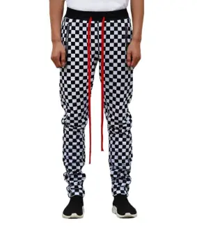 womens checkered joggers