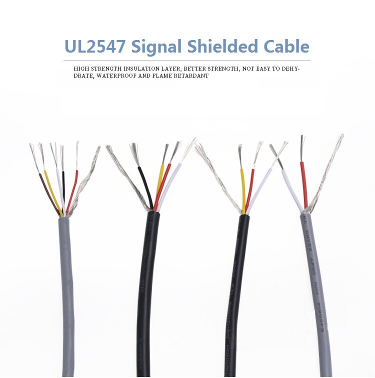 UL2547 Signal Shielded Cable 28AWG PVC Insulated 5 6 7 8Cores Shielded ...