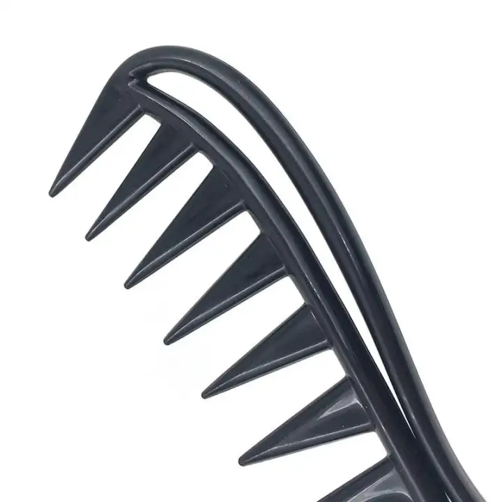 Meiyang Wide Tooth Shark Plastic Comb Detangler Curly Hair Salon