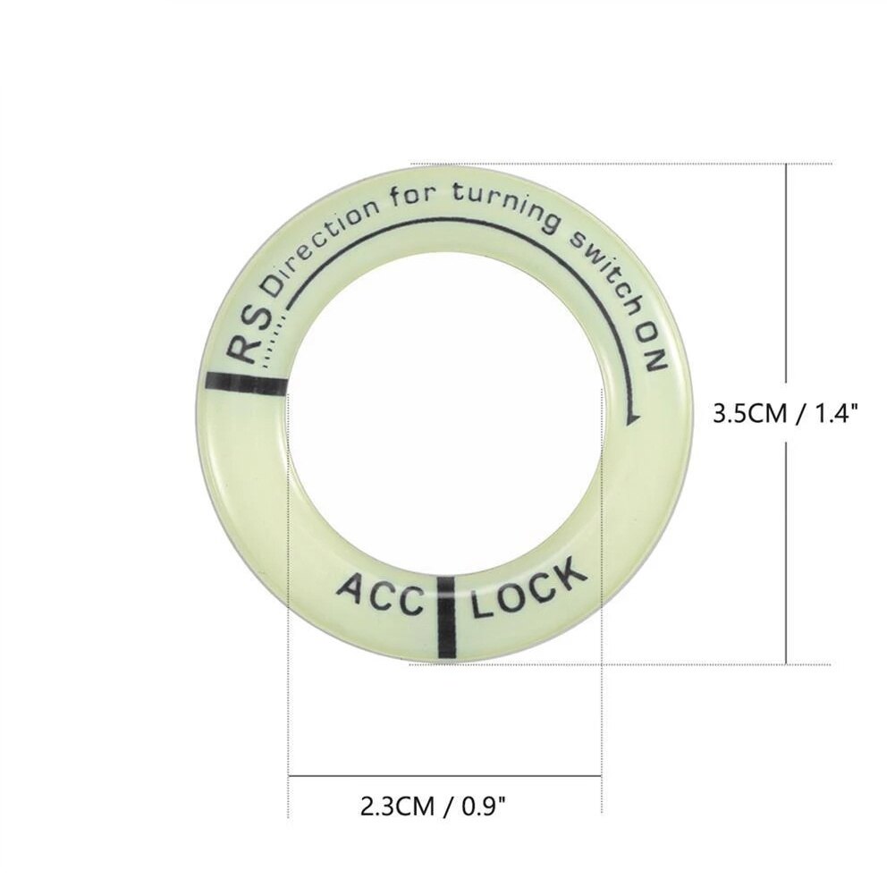 Công tắc Đề khởi động xe ô tô trang trí dạ quang sticker cho xe máy tự động/xe nút bắt đầu 3D huỳnh quang Vòng tròn trang trí/phổ phụ kiện ô tô