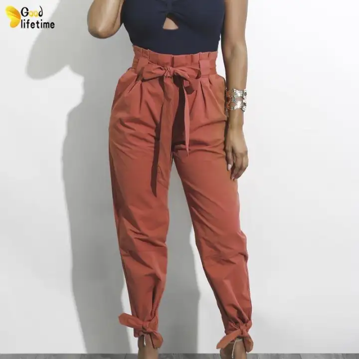 Pencil pants with bow Clearance