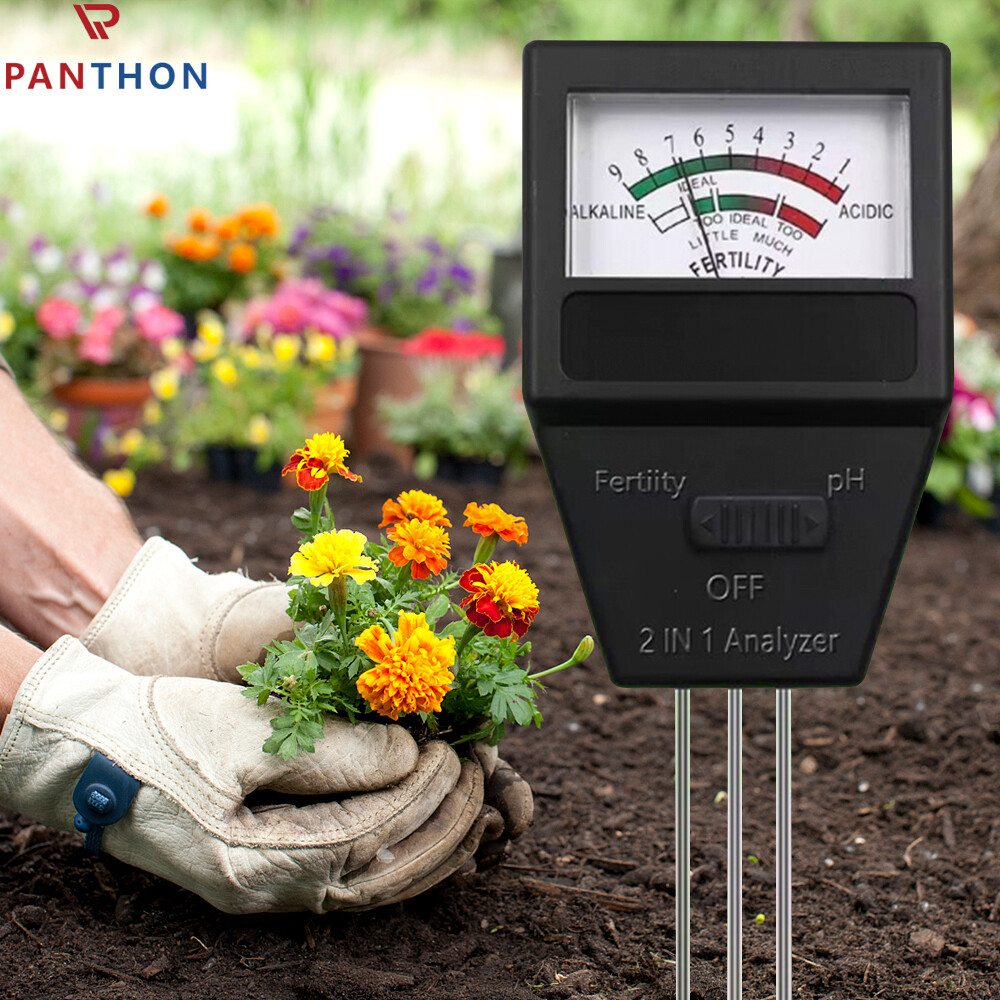 PANTHON Soil Ph Meter Soil Tester for Nutrients PH Plant Care Tools Great for Garden Lawn Farm Indoor & Outdoor Use