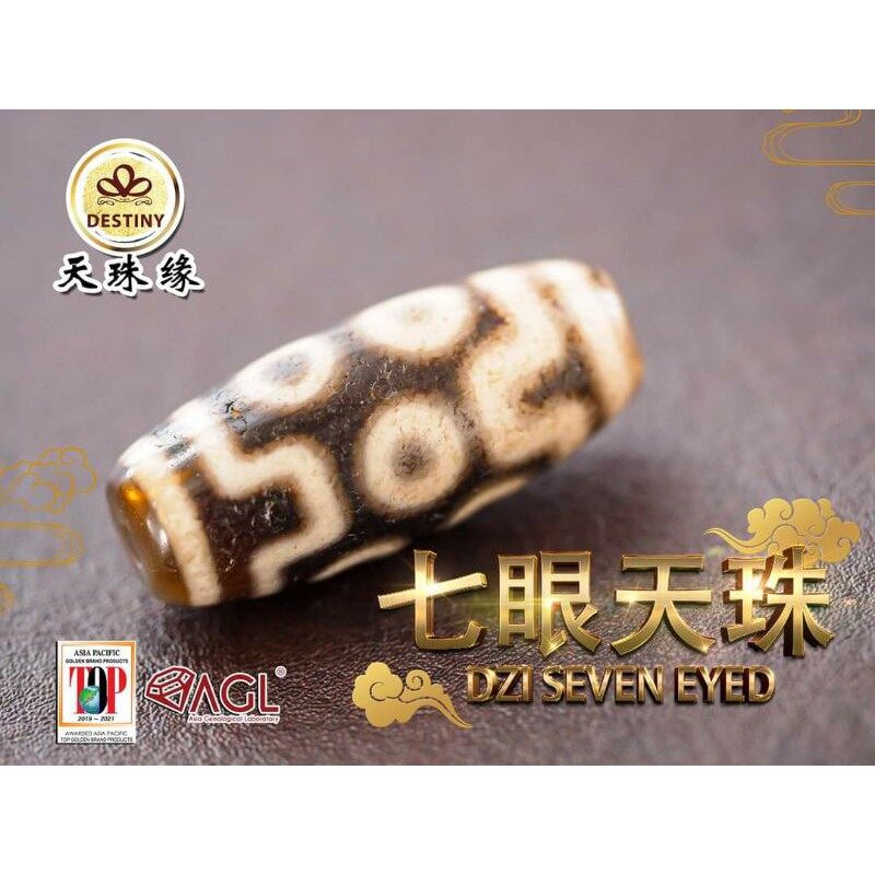 七眼百年老天珠SEVEN EYE ANTIQUE DZI | Lazada