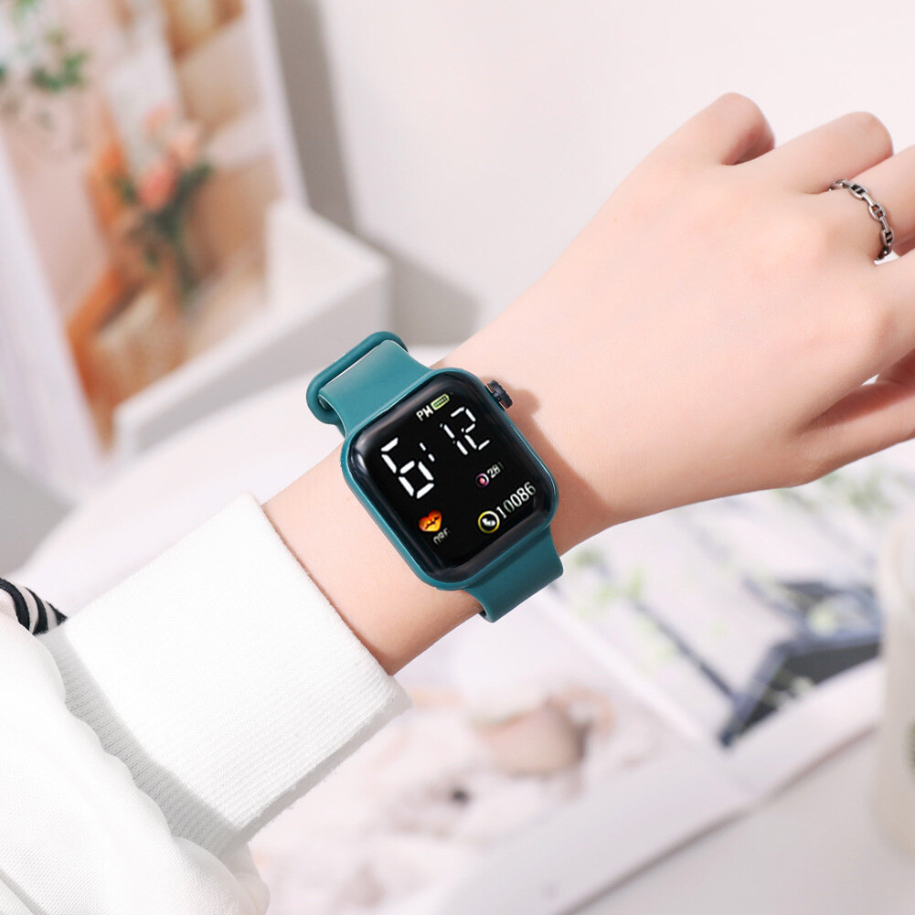 Smart Watch Kids Smart Watch, Super Cheap Smart Watch LED Digital Display Couple Student Children Couple Watch Universal Waterproof Electronic Watch Luminous Calendar Time Function Smart Watch