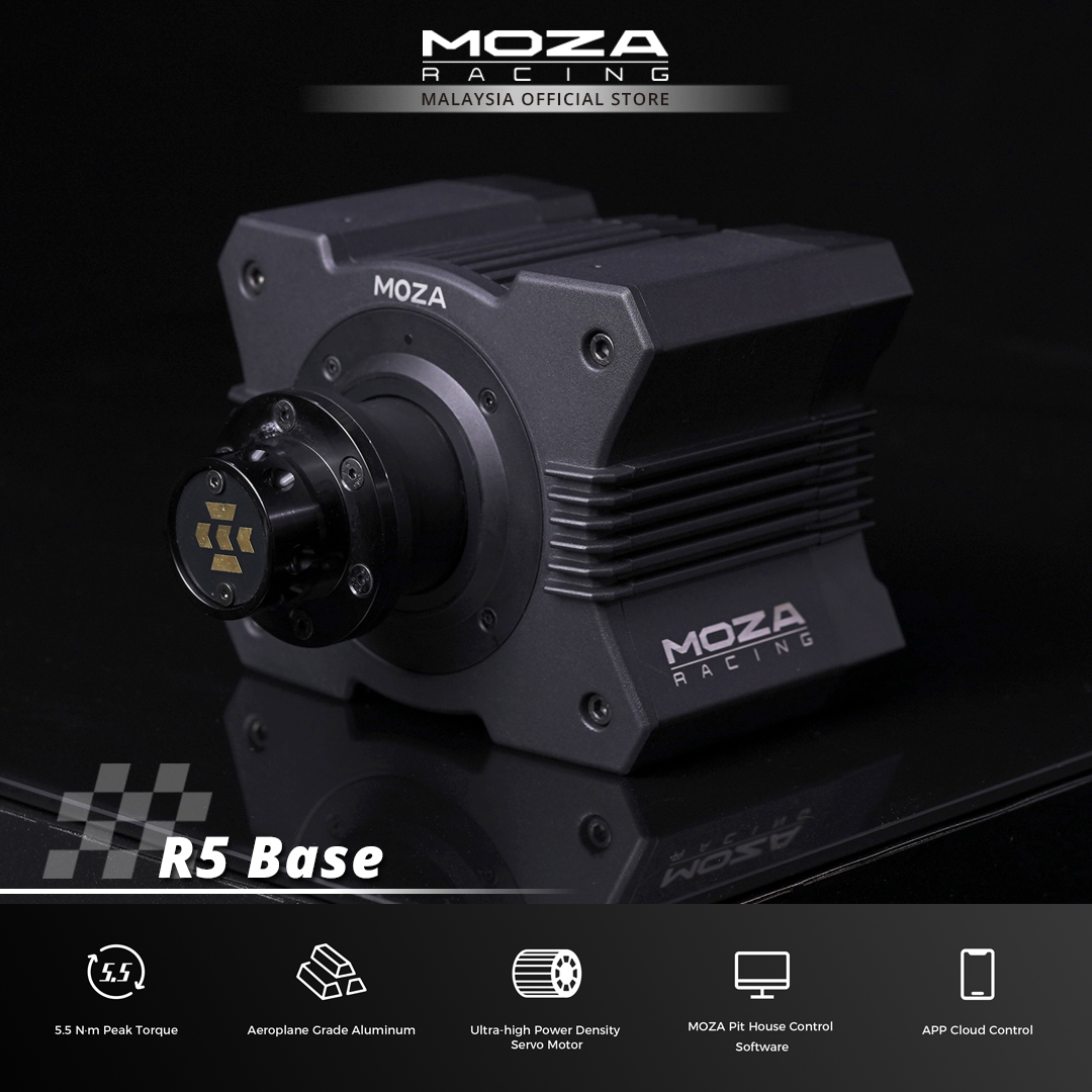 Compatible Games MOZA R5 Racing Simulator Bundle – 5.5Nm Direct Drive ...