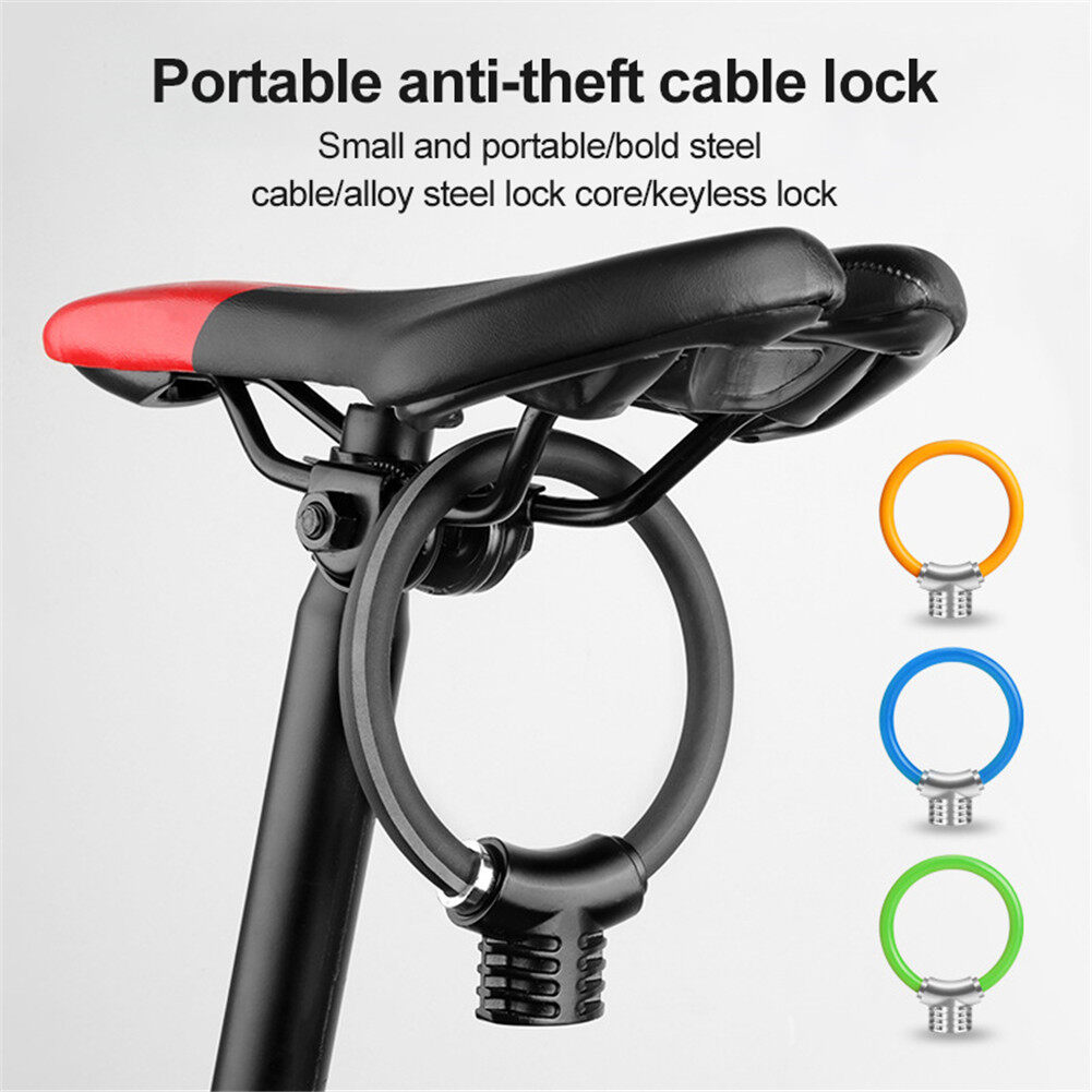 Bicycle Lock Anti-Theft Steel Chain Lock Ring Lock Mountain Bike Lock Cycling Cable Lock Motorcycle Lock Password Bicycle Lock