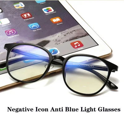 Negative Ion Anti Blue Ray Glasses For Woemn Oval PC Eyeglasses Frame With Anti Radiation Lens Computer Glasses Replaceable Lens Unisex