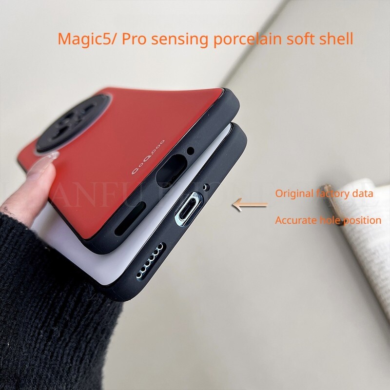 Cho Honor Magic 5 Pro vỏ điện thoại Da Cảm Thấy Matte Honor Magic 4 Pro / Honor Magic 5 Cao cấp vỏ mềm Không dính vân tay chống sốc bảo vệ trường hợp