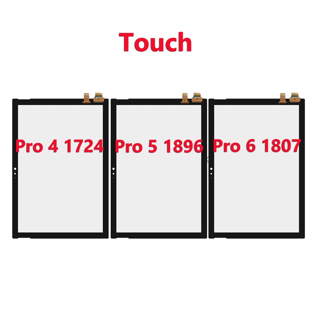 For microsoft surface pro 4 1724 pro 5 1896 pro 6 touch screen front glass panel repair for microsoft surface pro4 pro5 pro6ro