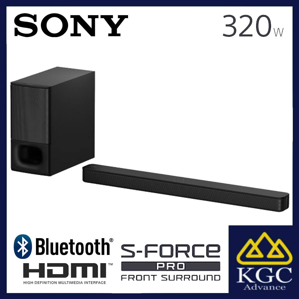 sony 2.1 ch soundbar with bluetooth and surround