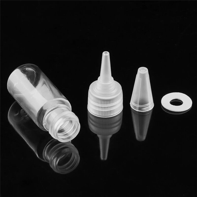 [Prettyset] Keo dán Mực lọ có ống nhỏ giọt bóp bằng nhựa 20-120ml container rỗng đựng chai chai bóp được mũi nhọn trong suốt
