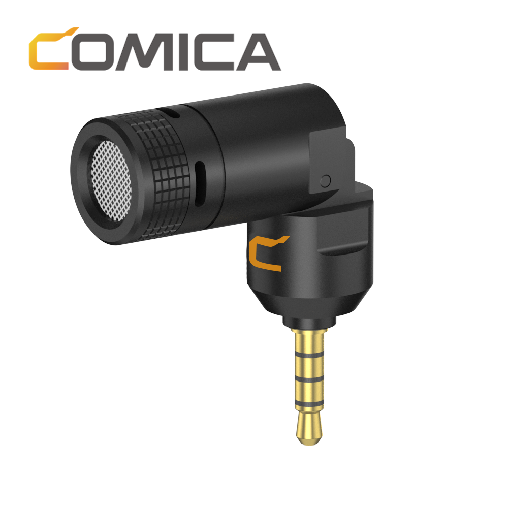 Comica CVM-VS07 Mini Microphone micrô điện dung cho ghi âm Mini Microphone cho điện thoại vlog cho điện thoại thông minh, máy tính bảng, máy ảnh, GoPro 7/8, máy tính xách tay và hệ thống Micro không dây