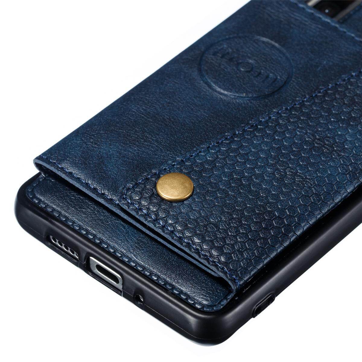 Cho Huawei p30pro da trường hợp nhiều Folio lật Bìa Wallet trở lại trường hợp vỏ, có thể làm việc với gắn trên xe hơi, ẩn thẻ tín dụng ID khe giữ, retro nút kim loại clasp, đứng hỗ trợ
