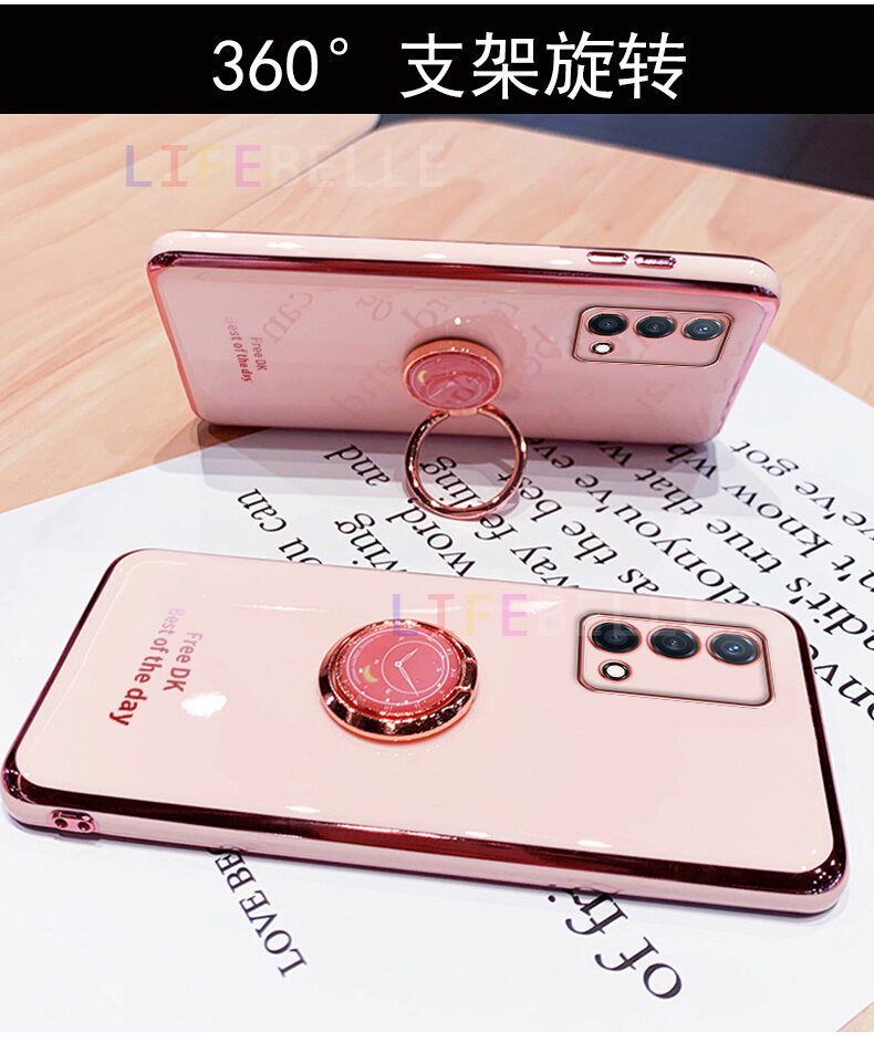 Ốp Lưng LIFEBELLE Dành Cho OPPO A74 4G Ốp Lưng + Giá Đỡ Nhẫn Đeo Ngón Tay, Ốp Điện Thoại Viền Mạ Siêu Mỏng Sáng Bóng Sang Trọng Ốp Bảo Vệ Chống Sốc Cao Cấp Bằng Silicon TPU Mềm