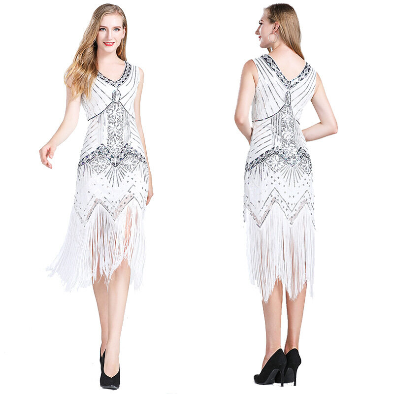 YCYIN 1920s Vintage Flapper Great Gatsby Party Dress V-Neck Sleeveless Sequin Beaded style Style Tassel Flapper Women's Dresses 1920 | Lazada Ycyin 1920S Vintage Flapper Great Gatsby Party Dress V-Neck Sleeveless Sequin Beaded Style Style Tassel Flapper Women'S Dresses 1920 | Lazada