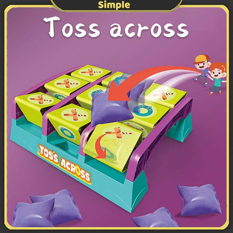 Toss Across Board Game Tic Tac Toe Outdoor Game Original Bean Bag Tossing Action for Kids and