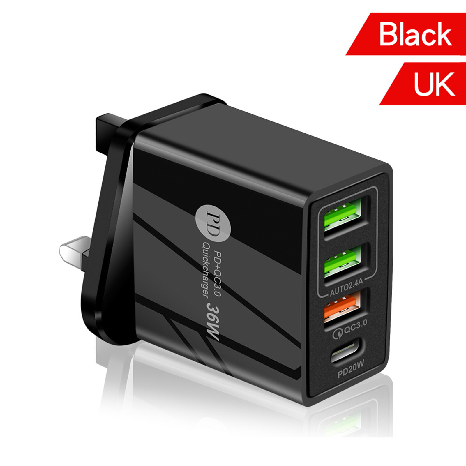 4 Port High Speed Socket UK Type Charger