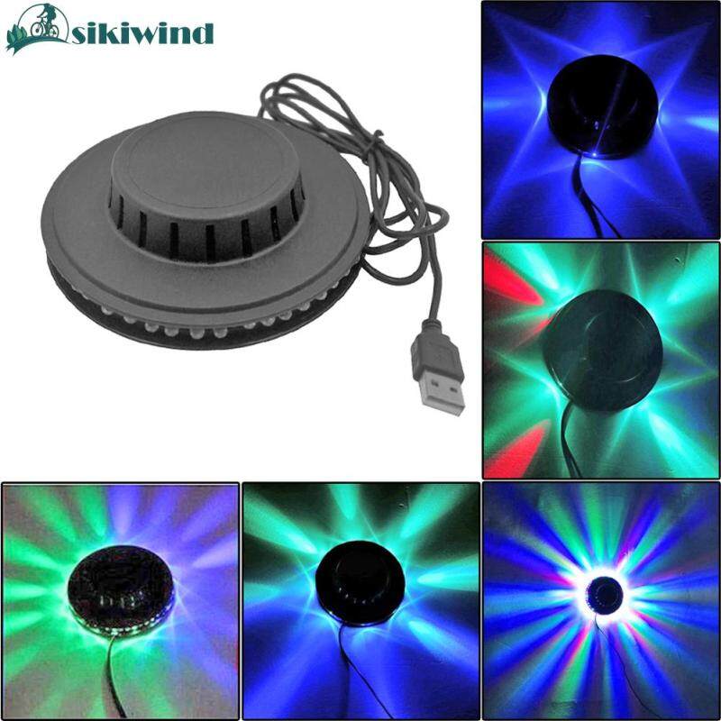 【Sikiwind】 5W USB RGB Âm Thanh Kích Hoạt Disco Xoay Ánh Sáng Quả Cầu Led Sân Khấu Bữa Tiệc Đèn Nhấp Nháy KTV Thanh Hiển Thị Trang Trí Nội Thất