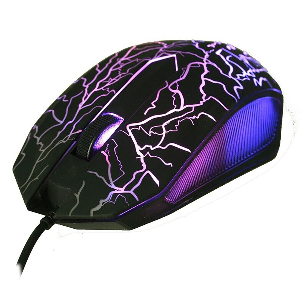 JTKE Chuột chơi game máy tính LED đầy màu sắc Chuột chuyên nghiệp Chuột quang 2400 DPI Chuột có dây