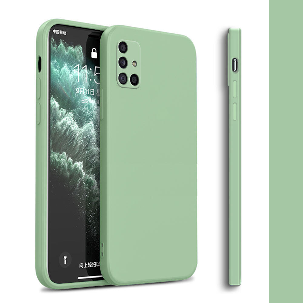 For Samsung M51 Soft Original Square Liquid Silicone Phone Casing Full Cover Camera Shockproof Protection Rubber Case